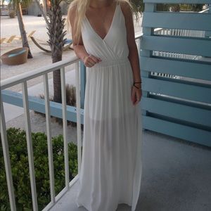 Off-White Backless Maxi Dress